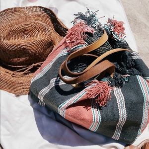 NEW Free People Multicolor Woven Tote